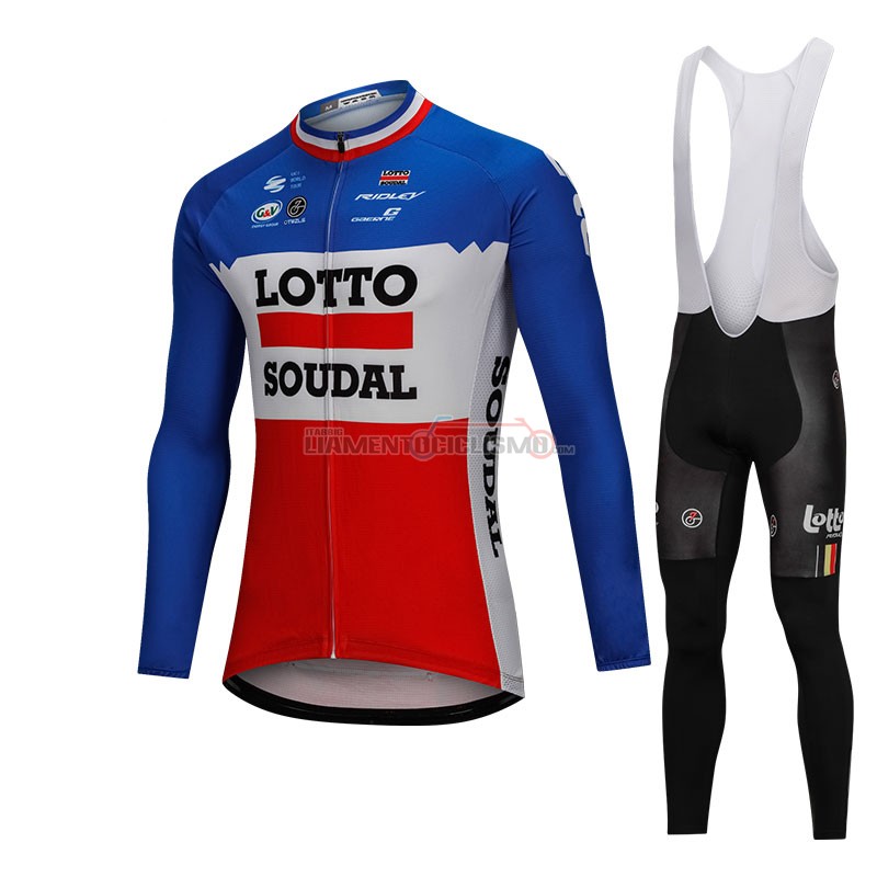 Abbigliamento Ciclismo Lotto Soudal ML 2018 Blu e Rosso